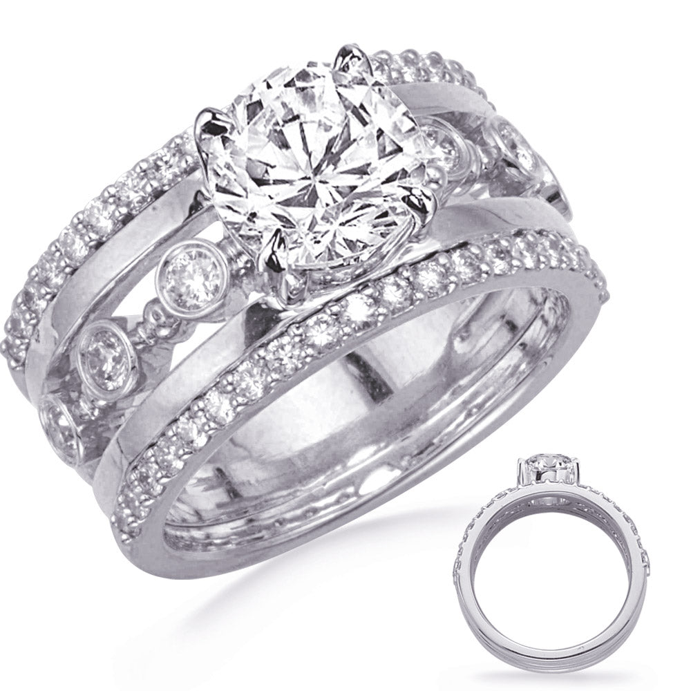 White Gold Engagement Ring - EN8380-15WG