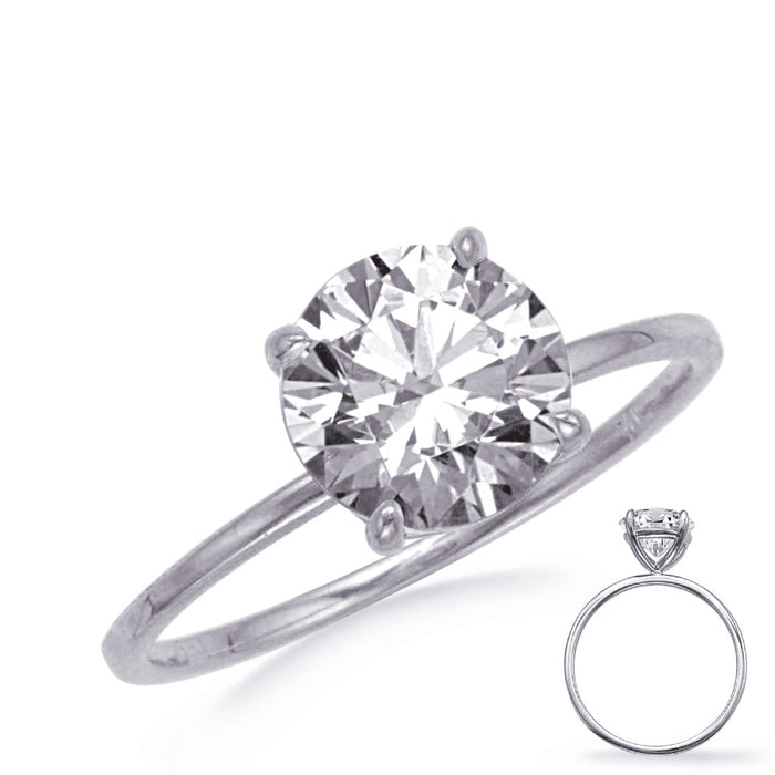 White Gold Engagement Ring 1ct  Round - EN8384-1WG