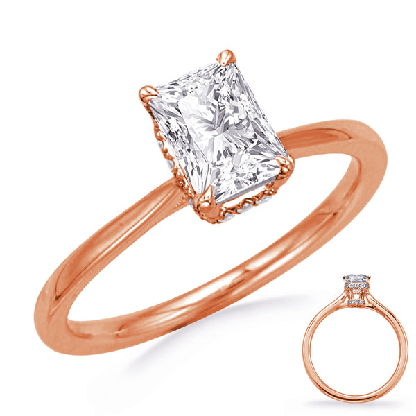Rose Gold Engagement Ring - EN8389-7X5ECRG