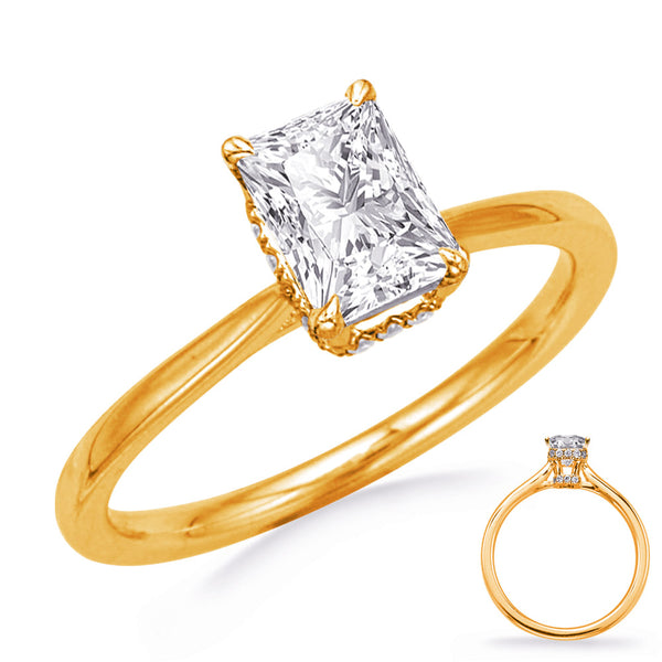 Yellow Gold Engagement Ring - EN8389-7X5ECYG