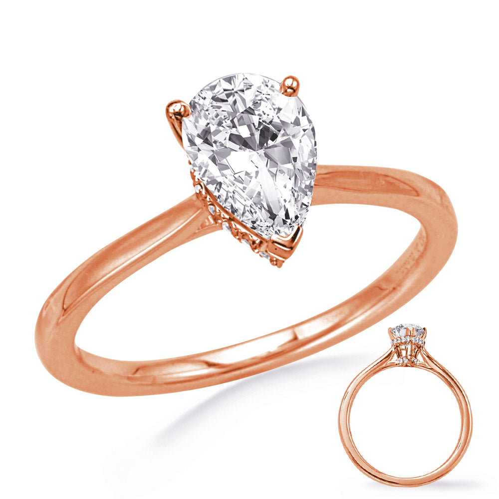 Rose Gold Engagement Ring - EN8389-8X5PSRG