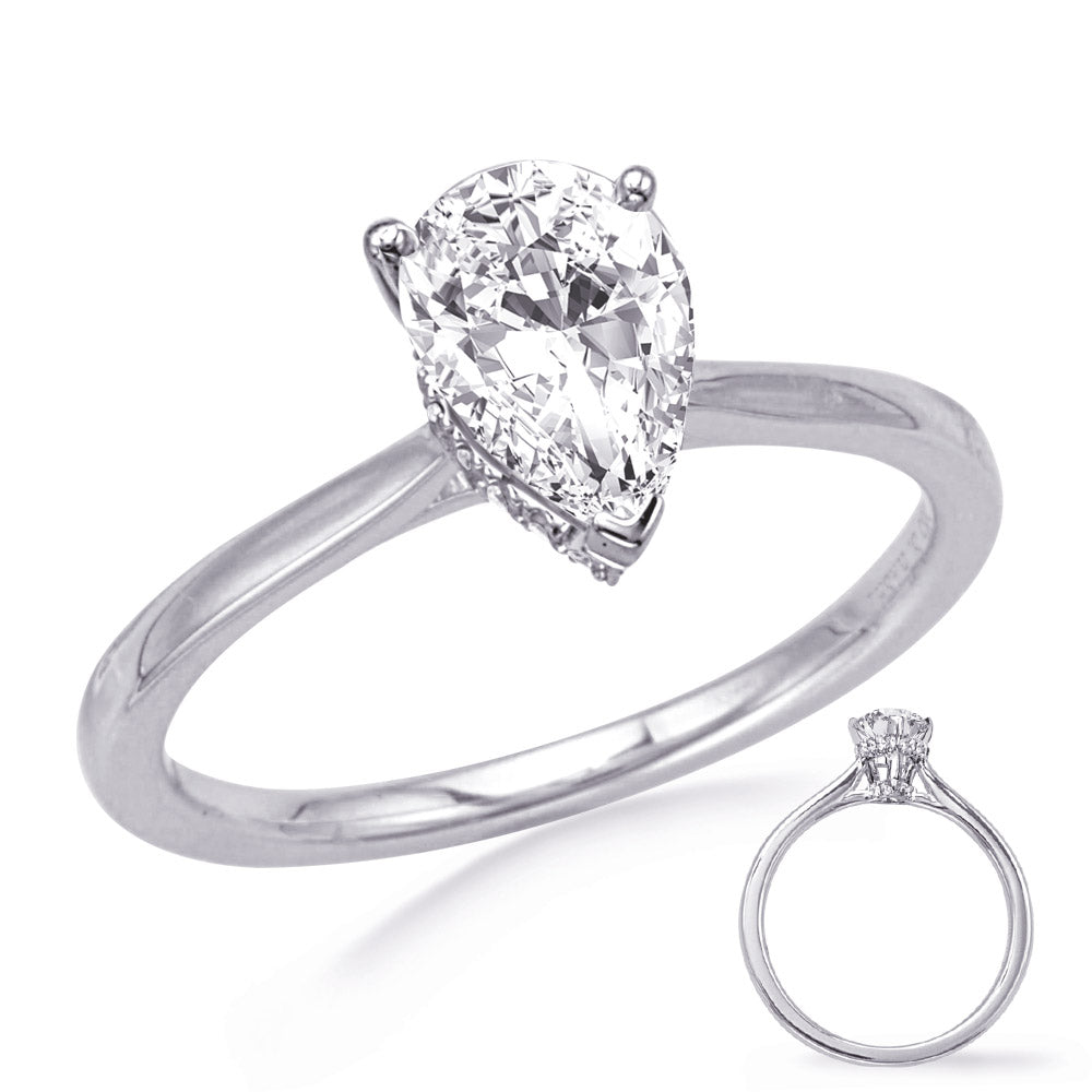 White Gold Engagement Ring - EN8389-8X5PSWG