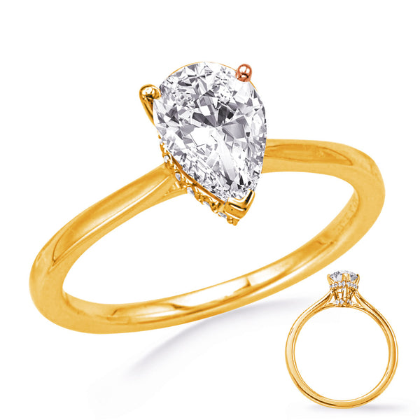 Yellow Gold Engagement Ring - EN8389-8X5PSYG
