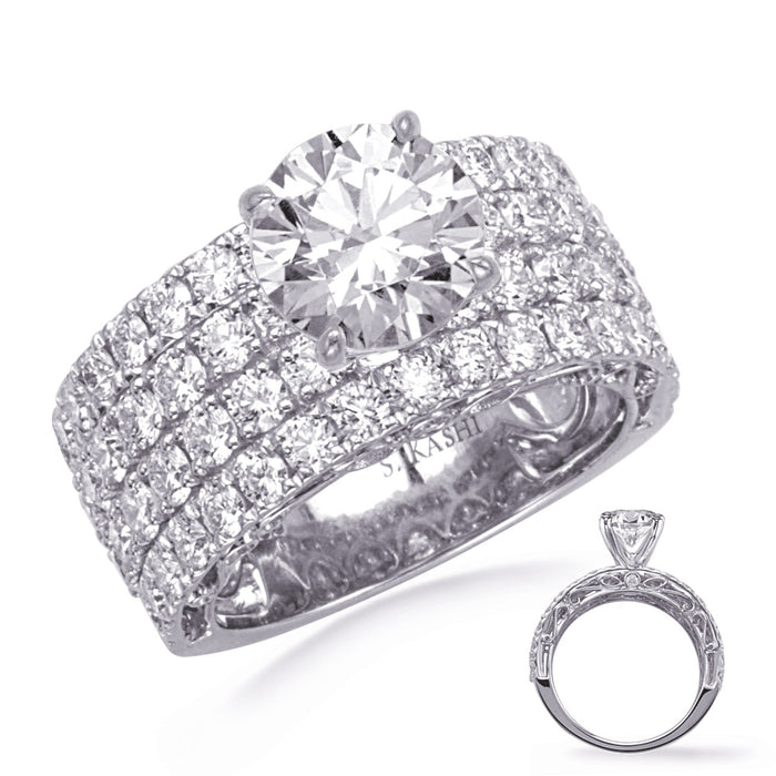 White Gold Engagement Ring - EN8391-2WG