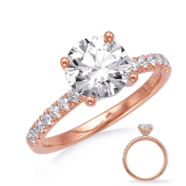 Rose Gold Engagement Ring - EN8392-125RG