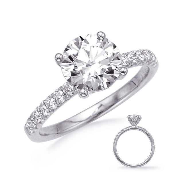 White Gold Engagement Ring - EN8392-125WG