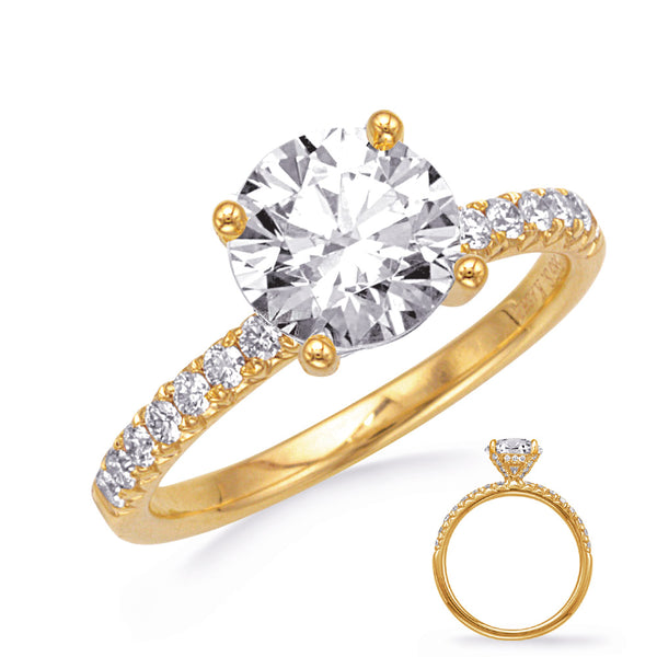 Yellow Gold Engagement Ring - EN8392-75YG