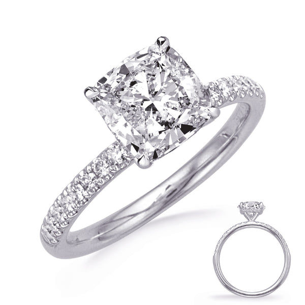 White Gold Engagement Ring - EN8395-6.5MCUWG