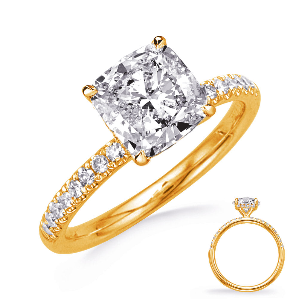 Yellow Gold Engagement Ring - EN8395-6.5MCUYG