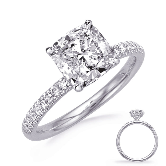 Platinum Engagement Ring - EN8395-7.5MCUPL