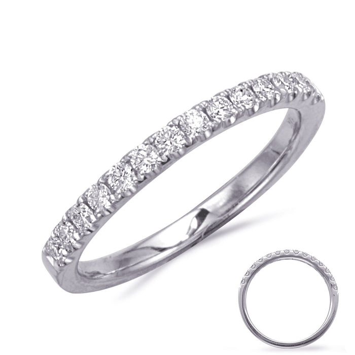 White Gold Wedding Band - EN8398-B1WG