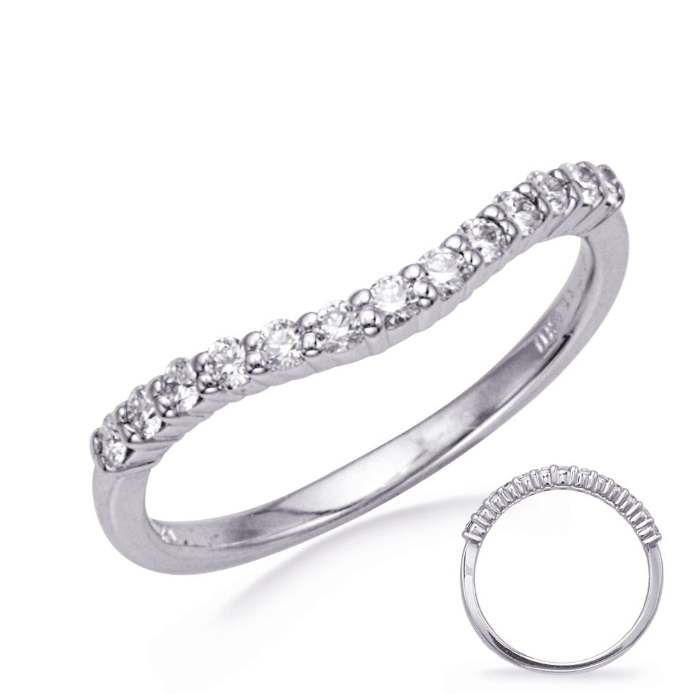 White Gold Wedding Band - EN8400-BWG