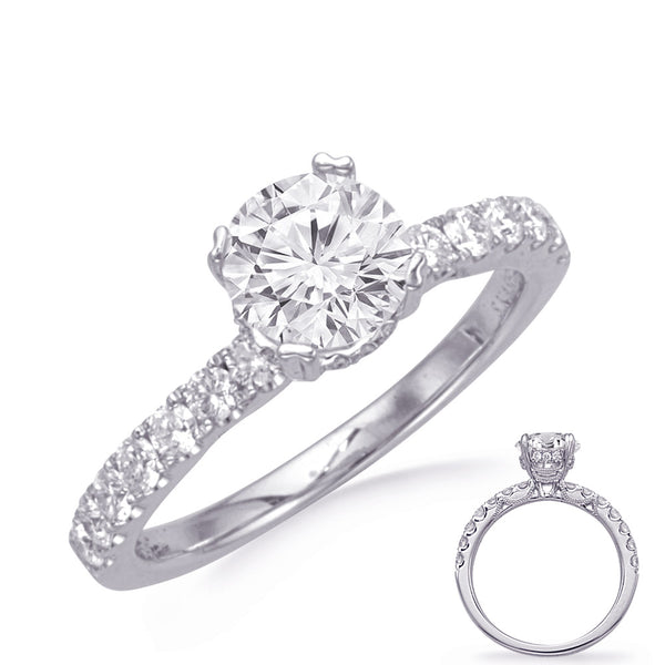 White Gold Engagement Ring - EN8401-1WG