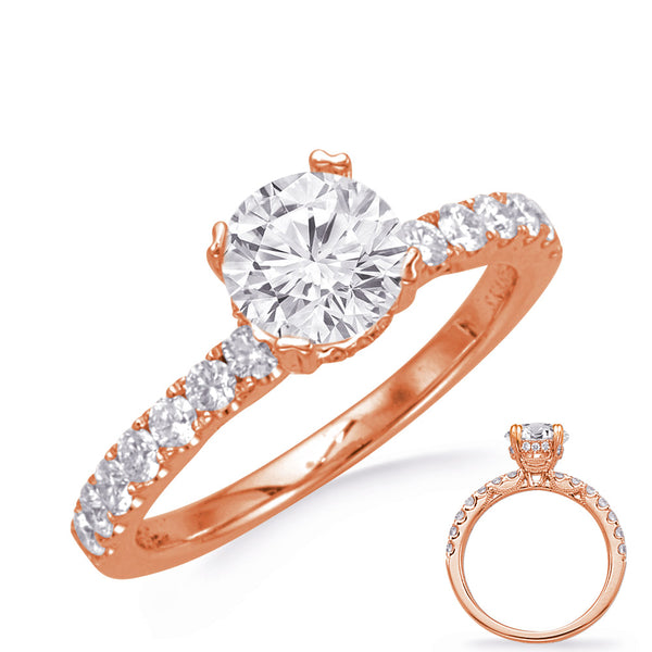 Rose Gold Engagement Ring - EN8401-2RG