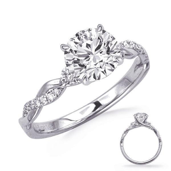 White Gold Engagement Ring - EN8402-15WG
