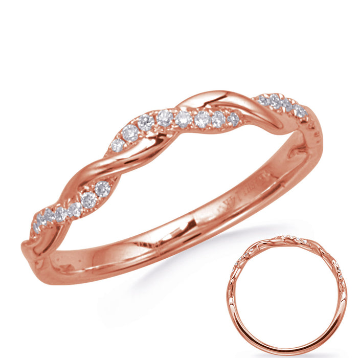 Rose Gold Wedding Band - EN8402-BRDRG