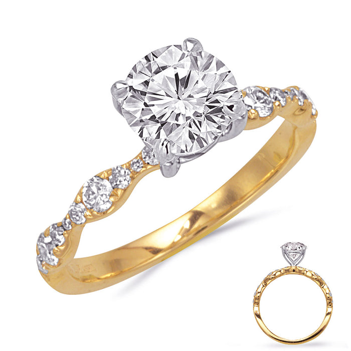 Yellow & White Gold Engagement Ring - EN8404-1YW