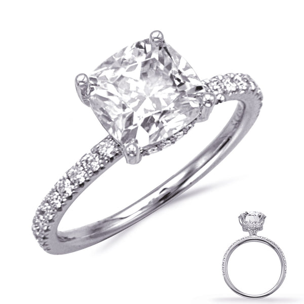 White Gold Engagement Ring - EN8410-5.0CUWG