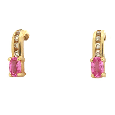 Pink Sapphire & Diamond Earring - EX1119-SP