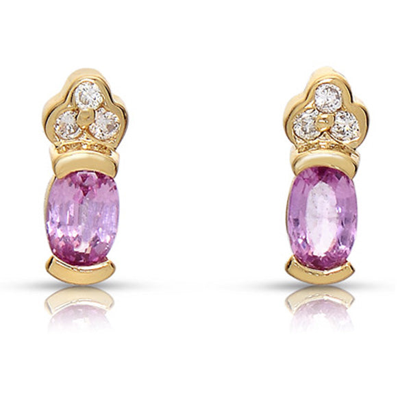 Pink Sapphire & Diamond Earring - EX7152-SP