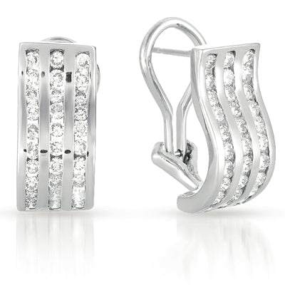 White Gold Diamond Earring - EX7207-FRW