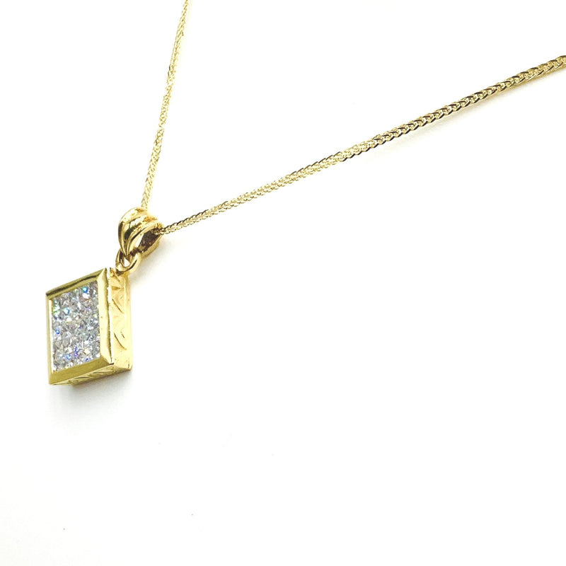 #10010403 PRINCESS CUT DIAMOND PENDANT