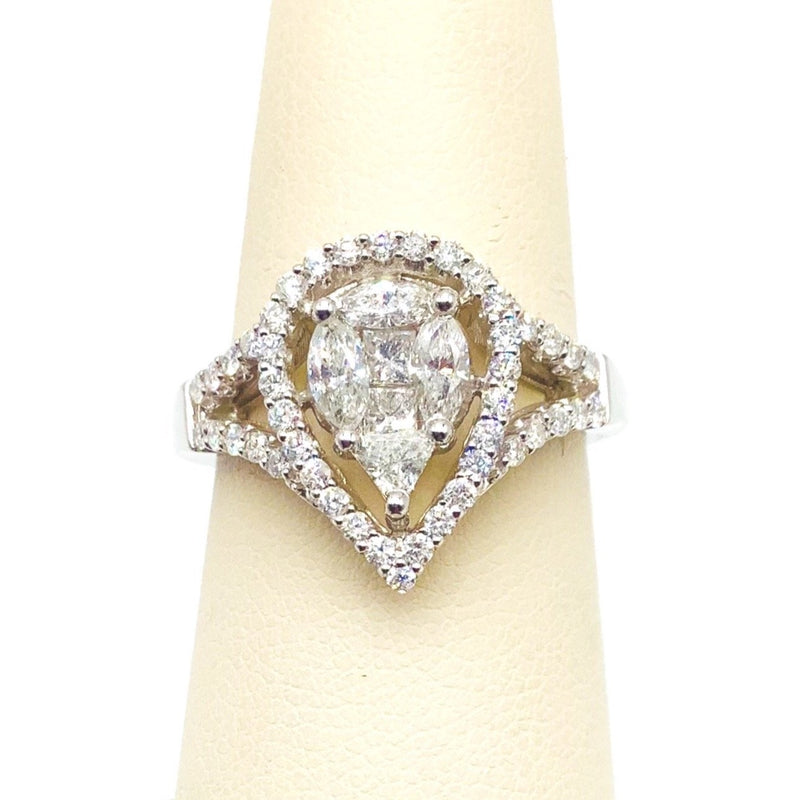 #AK59296 FANCY PEAR SHAPED DIAMOND RING