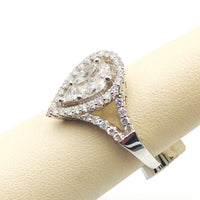 #AK59296 FANCY PEAR SHAPED DIAMOND RING