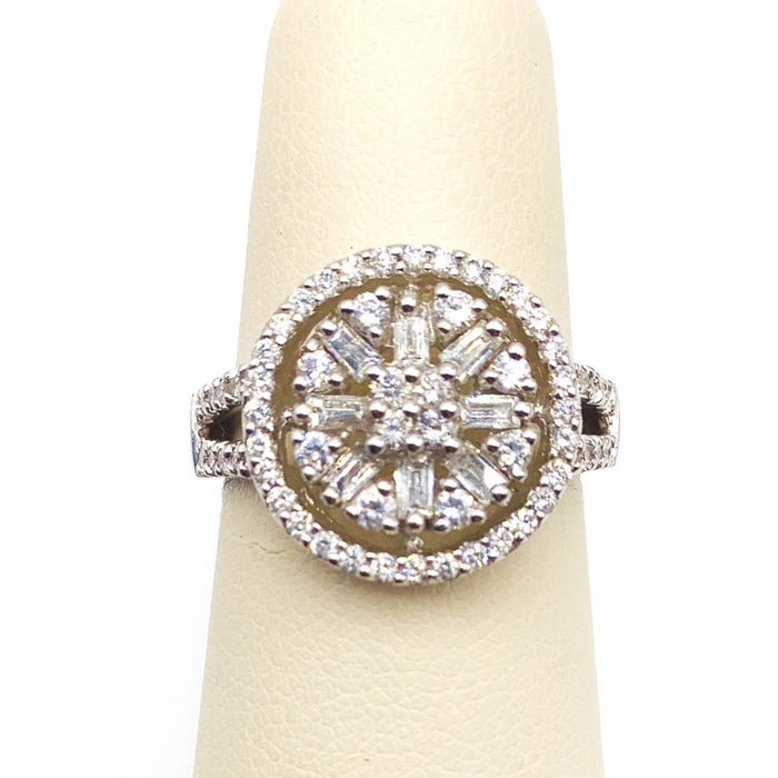 #AK72280 FANCY ROUND & BAGUETTE DIAMOND RING