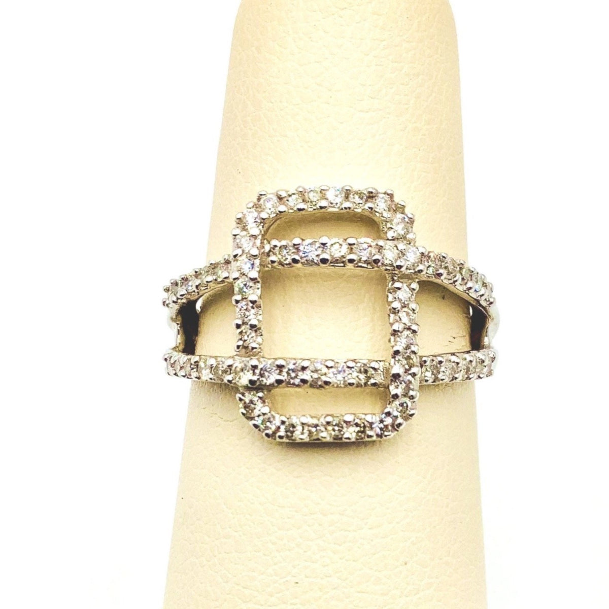 #10129265 FANCY CRISSCROSS DIAMOND RING