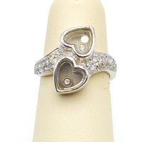 #10058210 DOUBLE HEART SHAPED DIAMOND RING