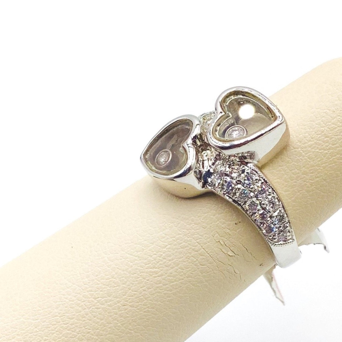 #10058210 DOUBLE HEART SHAPED DIAMOND RING