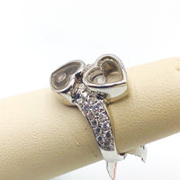 #10058210 DOUBLE HEART SHAPED DIAMOND RING