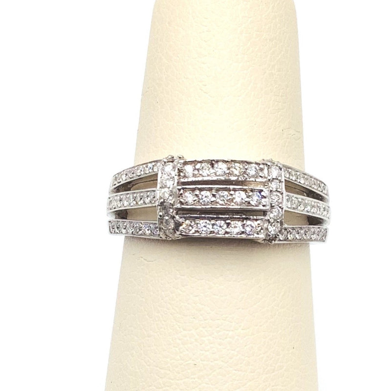 #10081595 FANCY 3 ROW DIAMOND RING