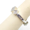 #10038838 FANCY PRINCESS CUT DIAMOND RING WITH BAGUETTES.