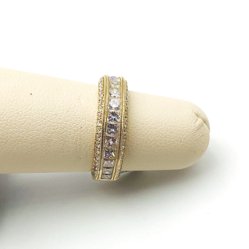 #AK64729 FANCY PRINCESS AND ROUND DIAMOND BAND