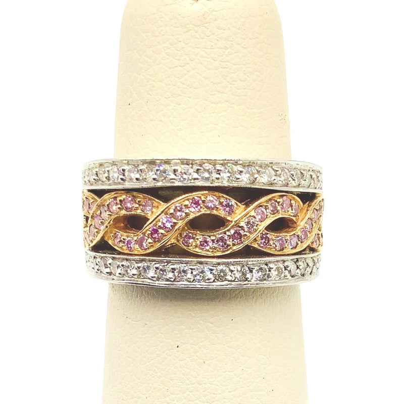 #10052565 CRISS CROSS 2-TONE DIAMOND RING