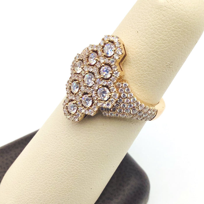 #10122082 UNIQUE ROSE GOLD DIAMOND RING