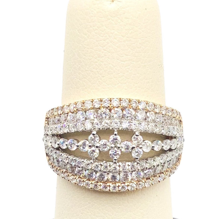 #AK66052 FANCY LOADED 2-TONE WISE DIAMOND RING