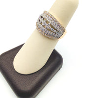 #AK66052 FANCY LOADED 2-TONE WISE DIAMOND RING