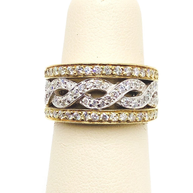 #10087919 CRISS CROSS DIAMOND RING