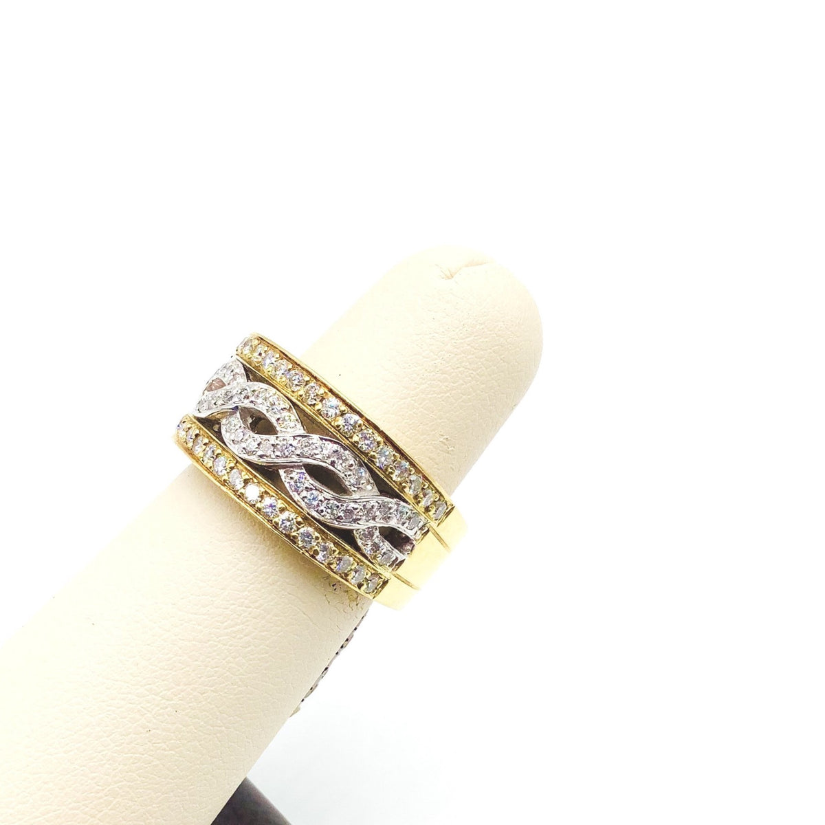 #10087919 CRISS CROSS DIAMOND RING