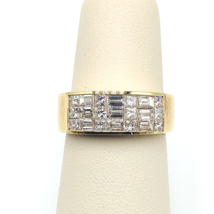 #10110484 FANCY PRINCESS CUT &  BAGUTTE DIAMOND BAND