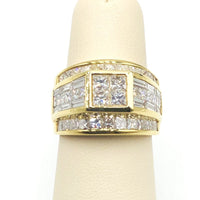 #10055595 WIDE PRINCESS AND BAGUETTE DIAMOND RING