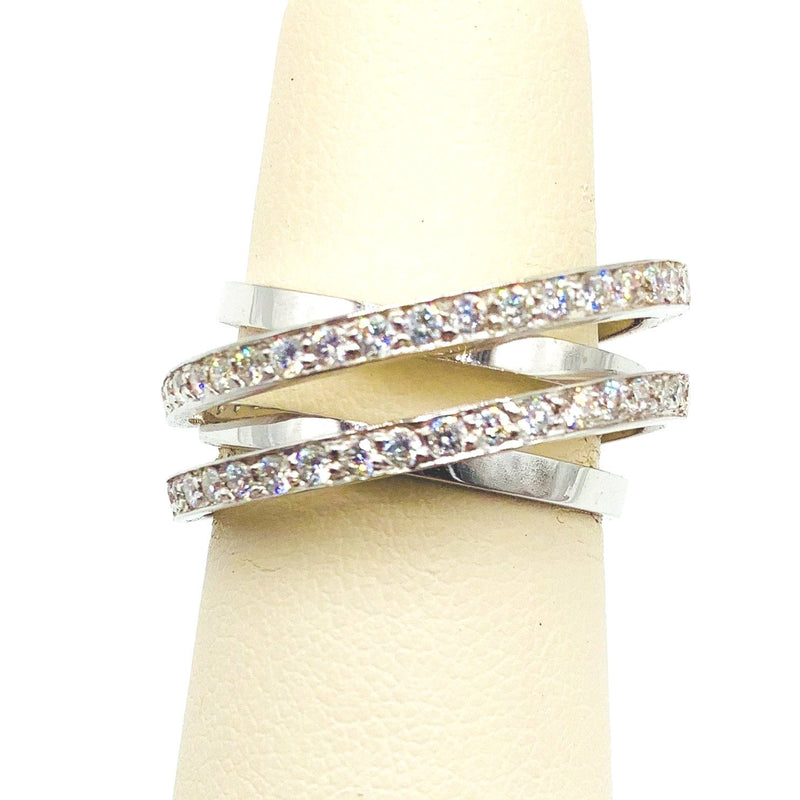 #AK64671 DOUBLE ROW DIAMOND RING