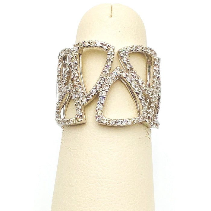 #AK64741 WIDE FANCY DIAMOND RING