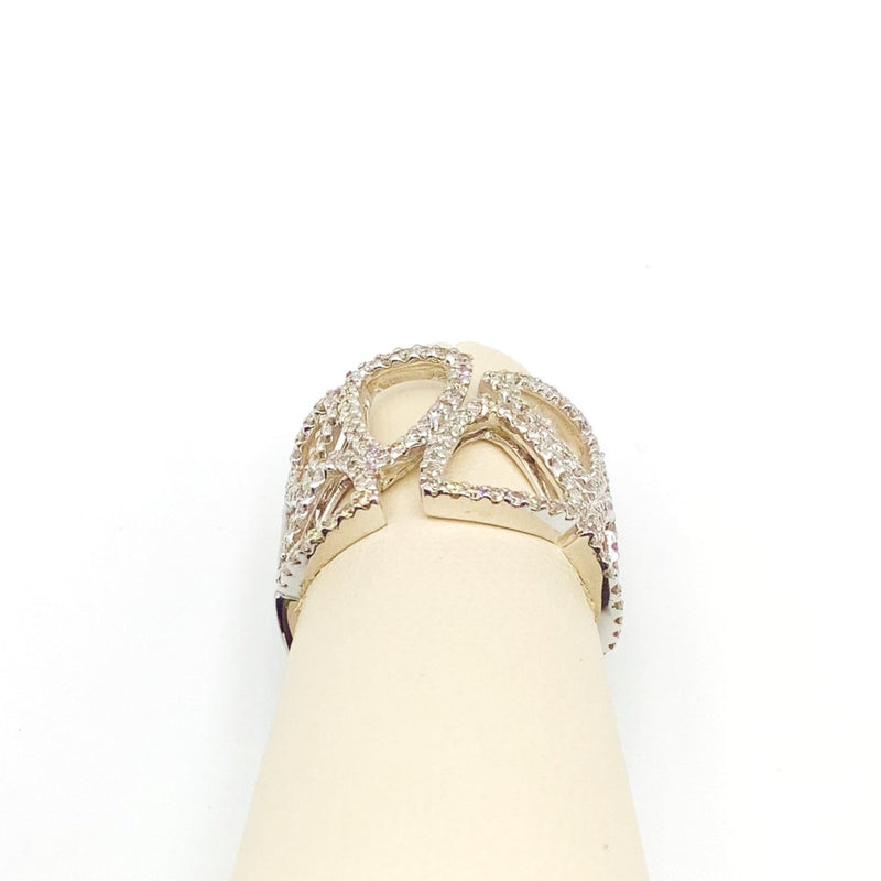 #AK64741 WIDE FANCY DIAMOND RING