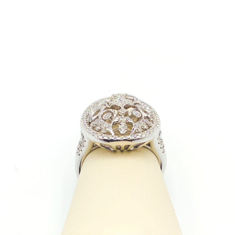 #AK64696 UNIQUE DESIGN OVAL DIAMOND RING