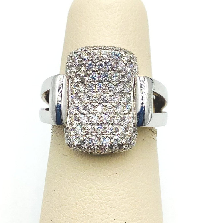 #AK64742 PAVE SET DIAMOND RING