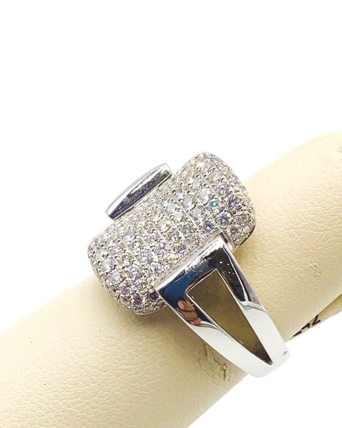 #AK64742 PAVE SET DIAMOND RING